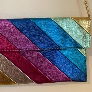 Kurt Gieger Style Cross body rainbow clutch